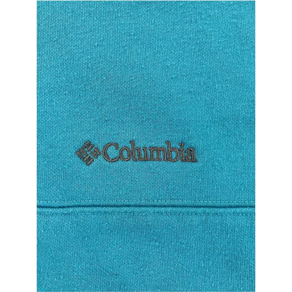 Columbia Men’s M Teal Quarter Zip Pullover Sweatshirt Embroidered Logo